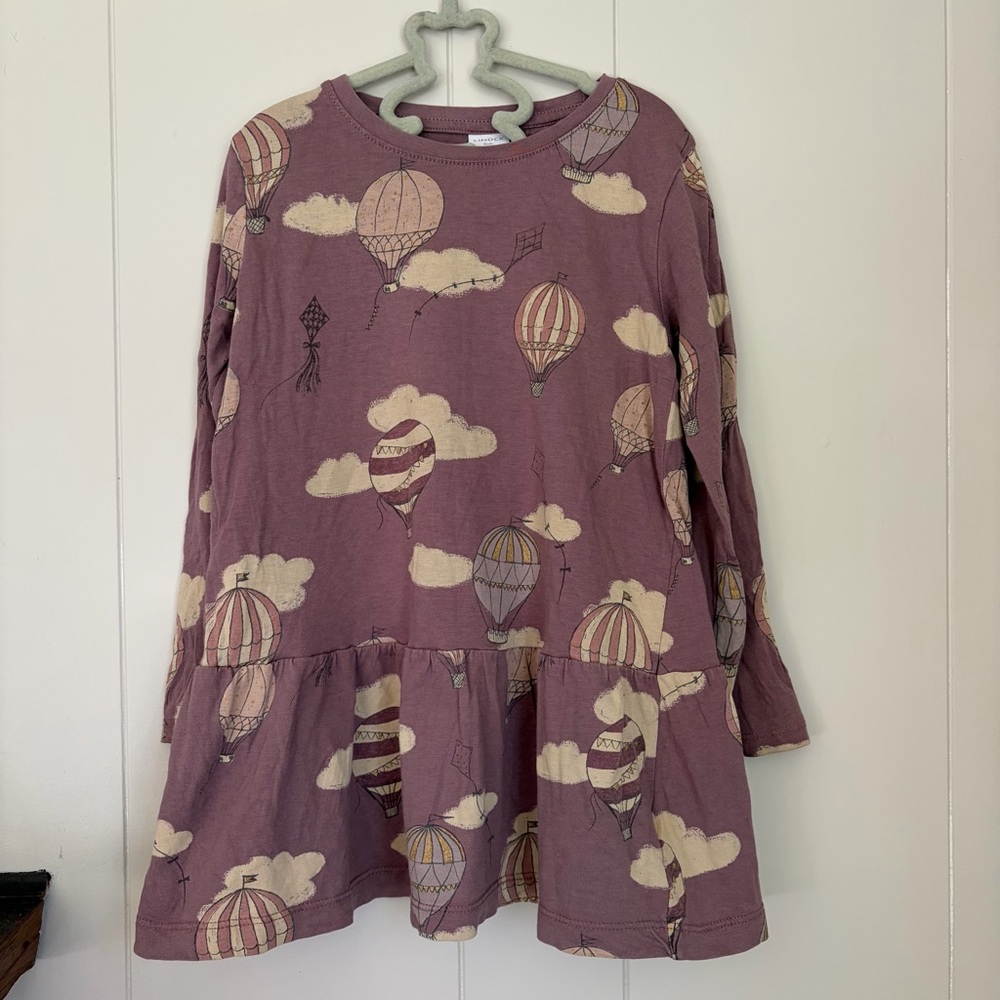 Purple German Lindex cotton tunic dress